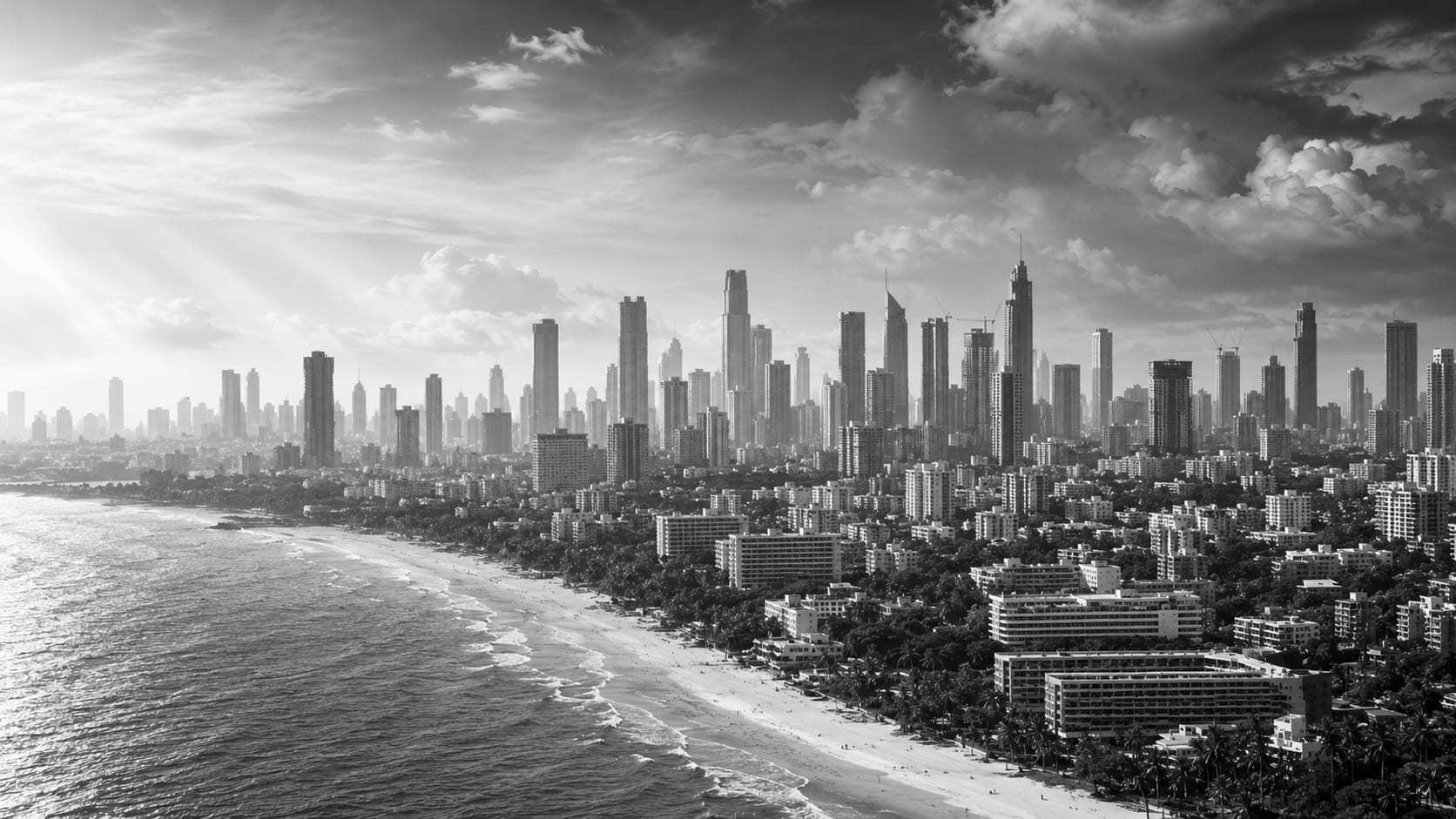 Mumbai skyline at dawn